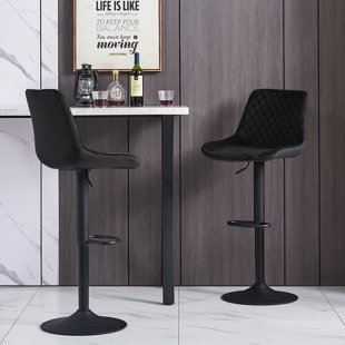 Newbury bar deals stool grey velvet